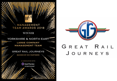 Great Rail Journeys BVCA Management Team awards