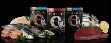 Encore pet food branding 