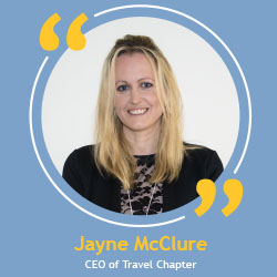 Jayne McClure, CEO, Travel Chapter