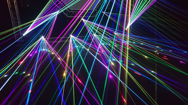 Multicoloured laser lights